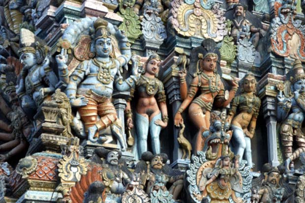 Close up of Meenakshi Temple Figures
